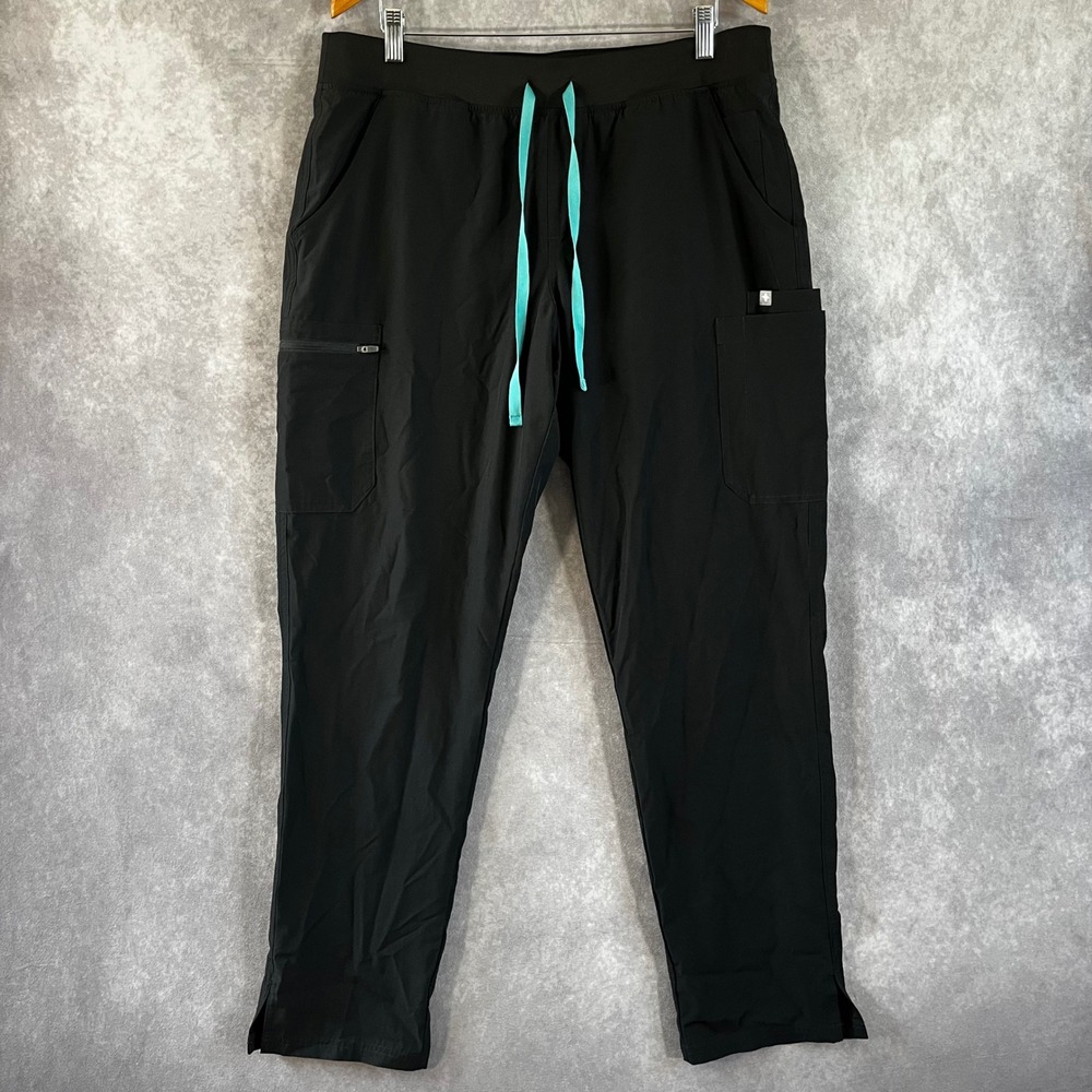 FIGS Scrub Pants Women XL T Black Technical Collection Zamora Jogger Drawstring